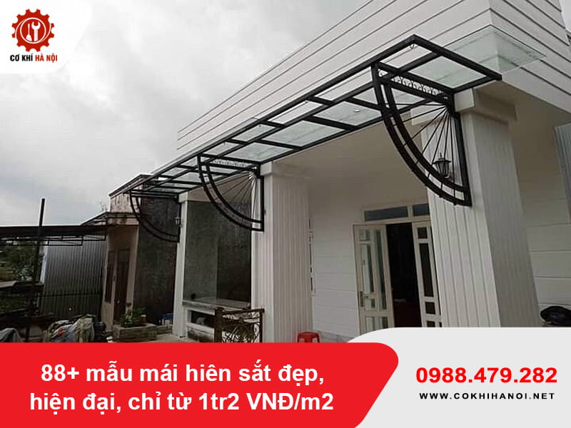 88+ mẫu mái hiên sắt đẹp, hiện đại, chỉ từ 1tr2 VNĐ/m2