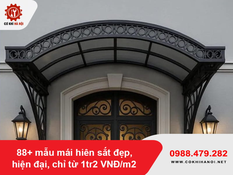 88+ mẫu mái hiên sắt đẹp, hiện đại, chỉ từ 1tr2 VNĐ/m2