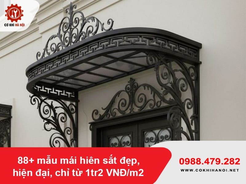 88+ mẫu mái hiên sắt đẹp, hiện đại, chỉ từ 1tr2 VNĐ/m2