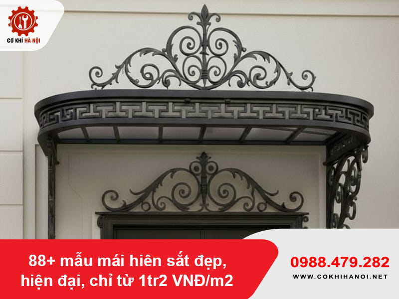 88+ mẫu mái hiên sắt đẹp, hiện đại, chỉ từ 1tr2 VNĐ/m2