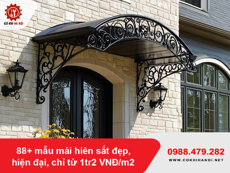 88+ mẫu mái hiên sắt đẹp, hiện đại, chỉ từ 1tr2 VNĐ/m2