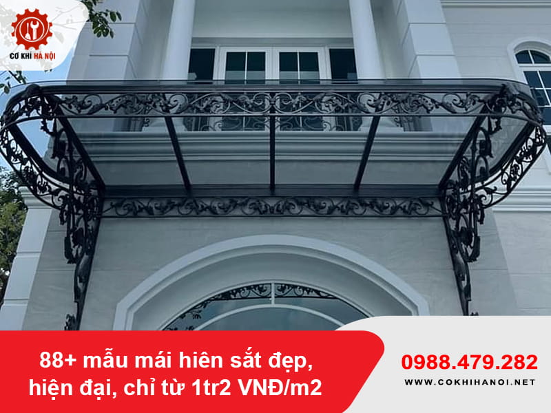 88+ mẫu mái hiên sắt đẹp, hiện đại, chỉ từ 1tr2 VNĐ/m2